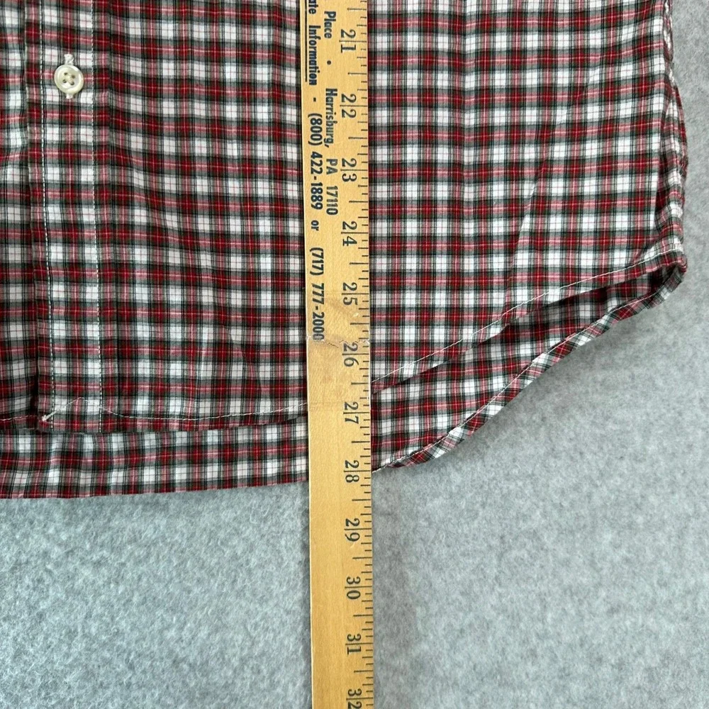 Ralph Lauren Kids XL 18-20 Red Green Plaid Button Down Shirt Long Sleeve Cotton